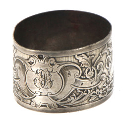 Anneau de serviette en argent, poinçon m