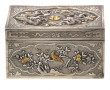 Coffret asiatique en argent à décor de d