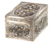 Coffret asiatique en argent à décor de d
