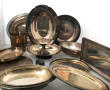 Lot de métal argenté dont plats
