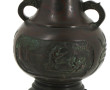 CHINE - Vase en bronze à patine médaille