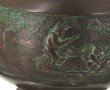 CHINE - Vase en bronze à patine médaille