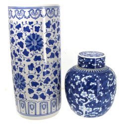 CHINE - Porte-parapluie en porcelaine dé