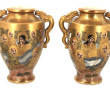 JAPON - Paire de vases en céramique sats