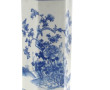 CHINE - Vase à pans coupés en porcelaine