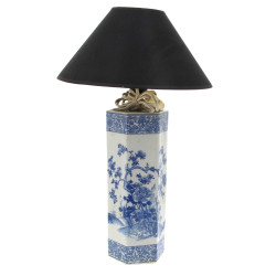 CHINE - Vase à pans coupés en porcelaine