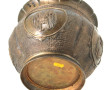 Cache-pot asiatique en métal travaillé à