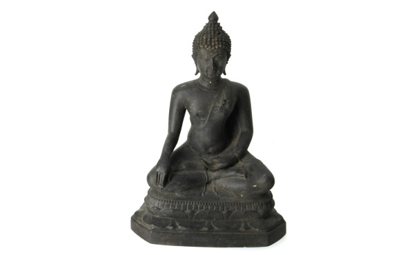 BOUDDHA - Bronze à patine sombre, fonte 