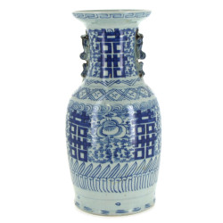 CHINE - Vase en porcelaine décor blanc b