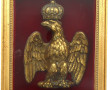 Grande plaque en laiton repoussé en form