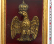 Grande plaque en laiton repoussé en form