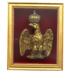 Grande plaque en laiton repoussé en form