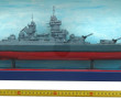 Maquette du cuirassé Richelieu sous vitr