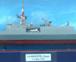 2 maquettes sous vitrines de navires de 