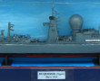2 maquettes sous vitrines de navires de 