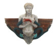 Applique en terre cuite polychrome d'apr