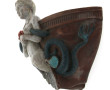 Applique en terre cuite polychrome d'apr