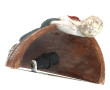 Applique en terre cuite polychrome d'apr