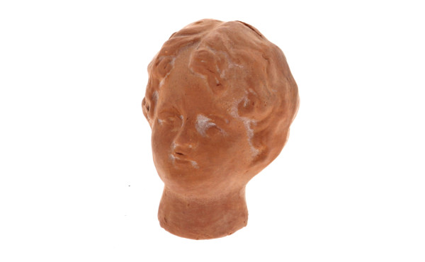 "Tête d'enfant", sujet en terre cuite, n