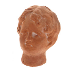 "Tête d'enfant", sujet en terre cuite, n
