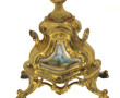 Paire de candélabres en métal doré et pl