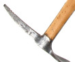 Canne piolet de montagnard en bois et fe