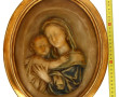 Vierge à l'Enfant, cire à vue ovale, dan
