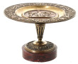 Coupe sur piédouche en laiton bronze à d