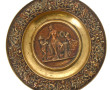 Coupe sur piédouche en laiton bronze à d