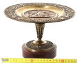 Coupe sur piédouche en laiton bronze à d