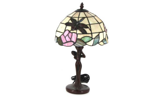 Lampe décorative à abat-jour vitrail dan