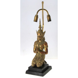 Lampe décorative "Bouddha" en métal doré
