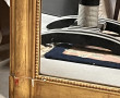 Grand miroir XIXème en bois et stuc doré
