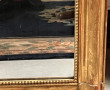 Grand miroir XIXème en bois et stuc doré