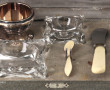 Nécessaire à œuf vintage en écrin compre