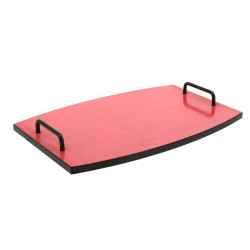 Plateau de service en formica rouge des 