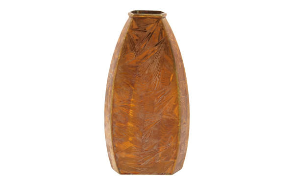 Vase ART DECO en dinanderie, H 23 cm