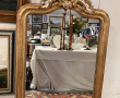 Grand miroir XIXème en bois et stuc doré