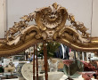 Grand miroir XIXème en bois et stuc doré