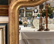 Grand miroir XIXème en bois et stuc doré