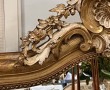 Grand miroir XIXème en bois et stuc doré