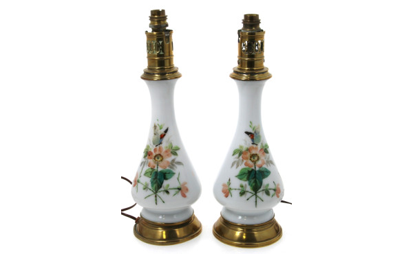 Paire de lampes à pétrole fin XIXème en 