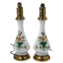 Paire de lampes à pétrole fin XIXème en 