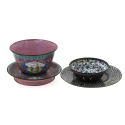 ORIENT - Deux tasses et soucoupes ancien
