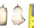 2 médailles religieuses en argent, poids