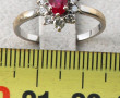 Bague deux ors 18 cts, poinçon tête d'ai