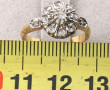 Bague ancienne deux ors 18 cts, poinçon 