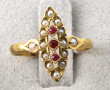 Bague ancienne forme marquise en or jaun