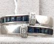 Bague jonc en or gris 18 cts, poinçon tê