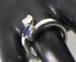 Bague style toi et moi en or gris 18 cts